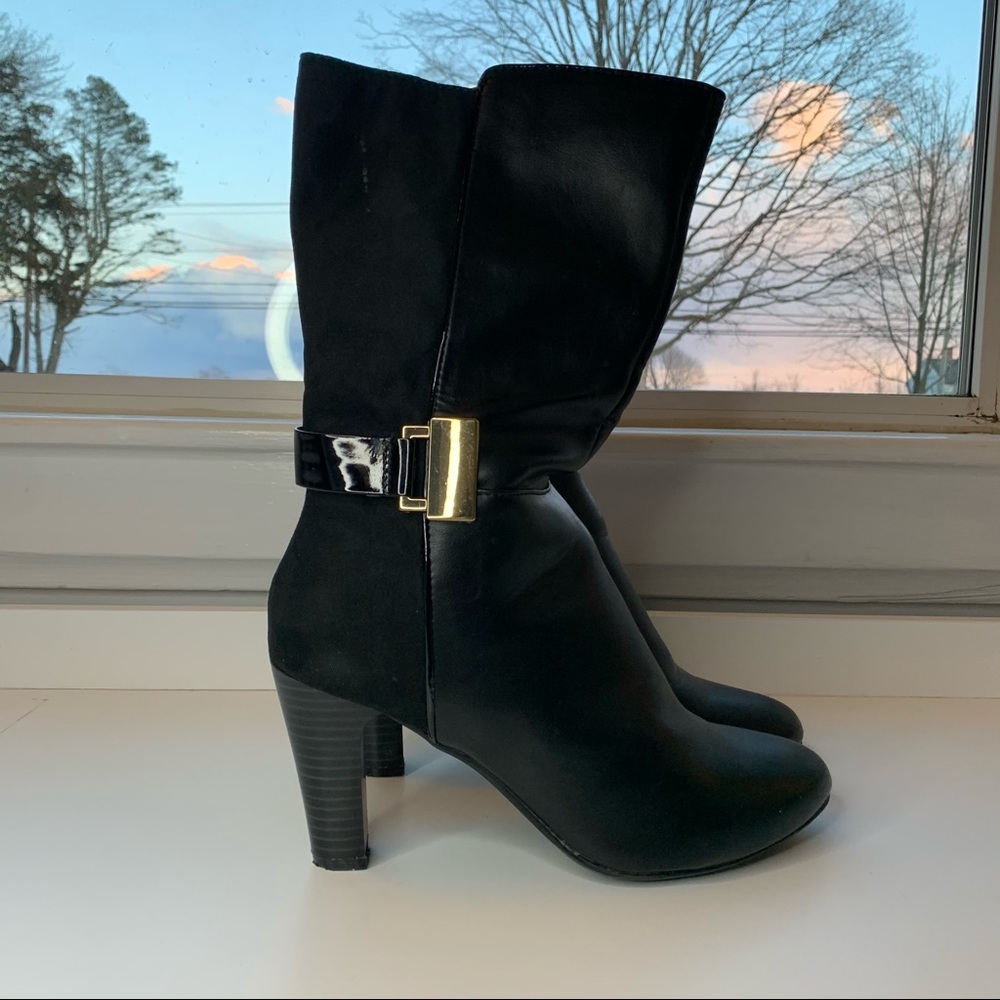 Karen Scott Black buckled boot